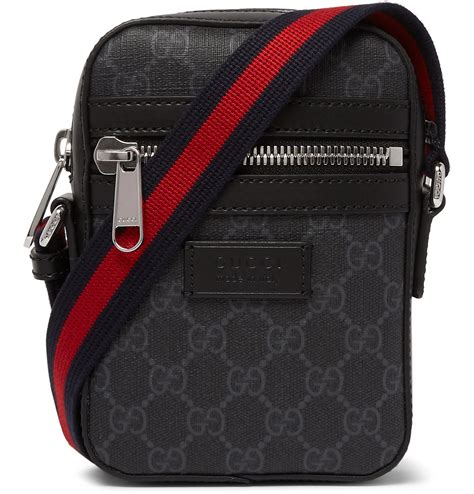 gucci monogram messenger bag black|Gucci pochette monogram shoulder bag.